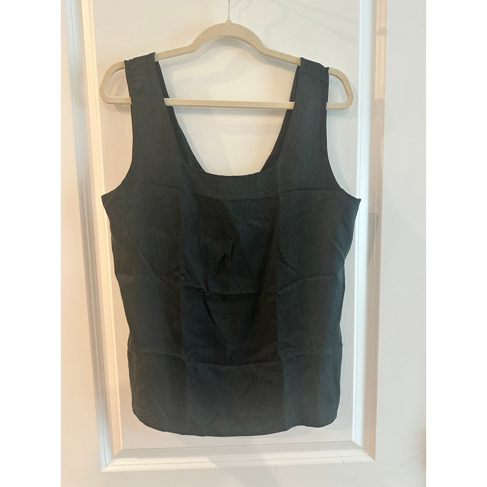 Vintage Lucie Ann II Lingerie 100% Silk Top Black Size L Sexy Tank